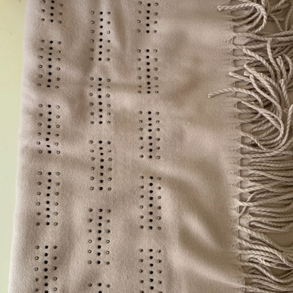 Light Pink Studded Olsen Scarf (NWT) - Picture 3 of 4